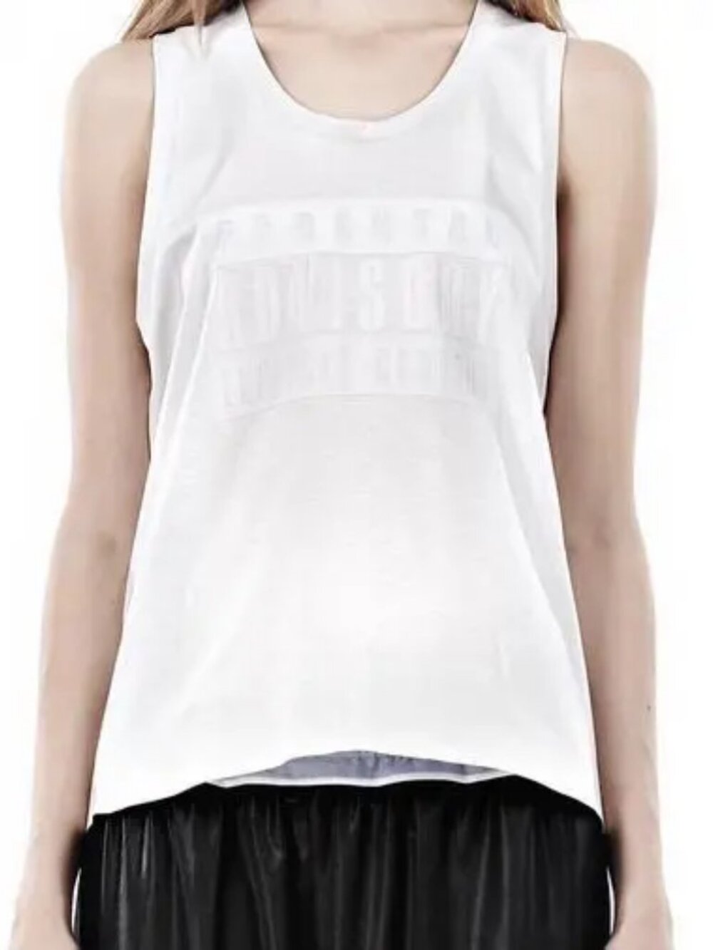Alexander Wang Parental Advisory White Tank Top